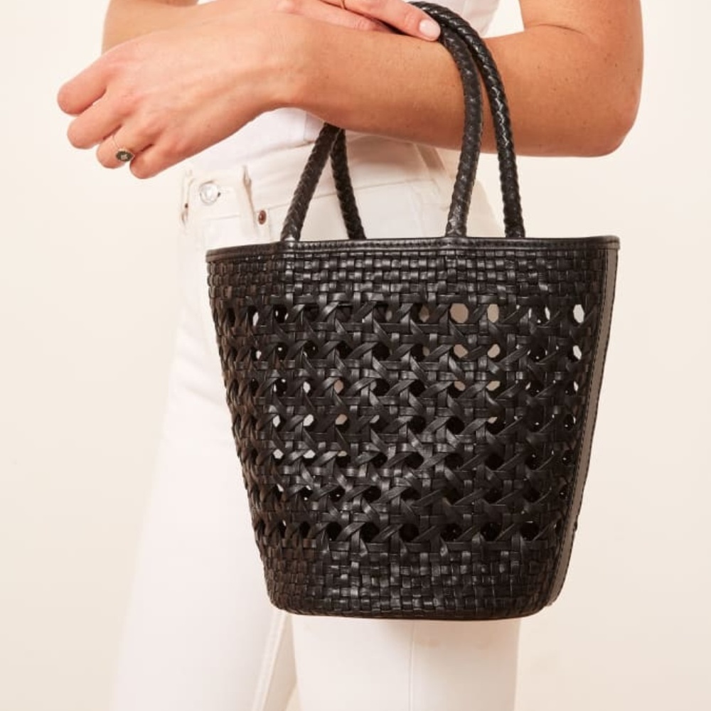 Reformation Leather Bucket Bag